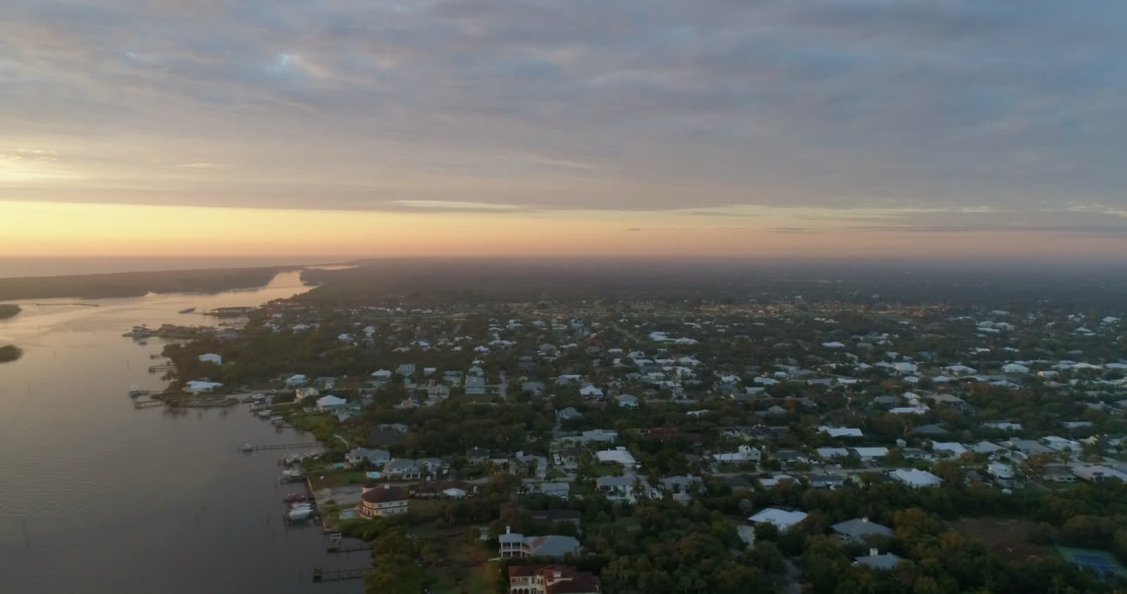 aerial-of-stuart-and-st-lucie-river-at-sunset.mp4