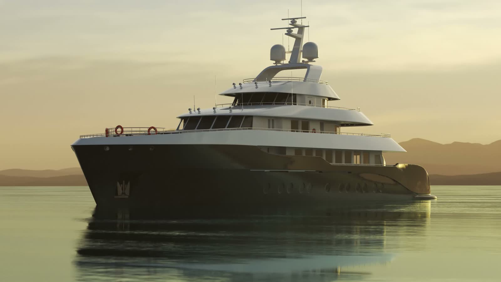 big-luxury-yacht-sailing-in-the-atmospheric-lake.mp4