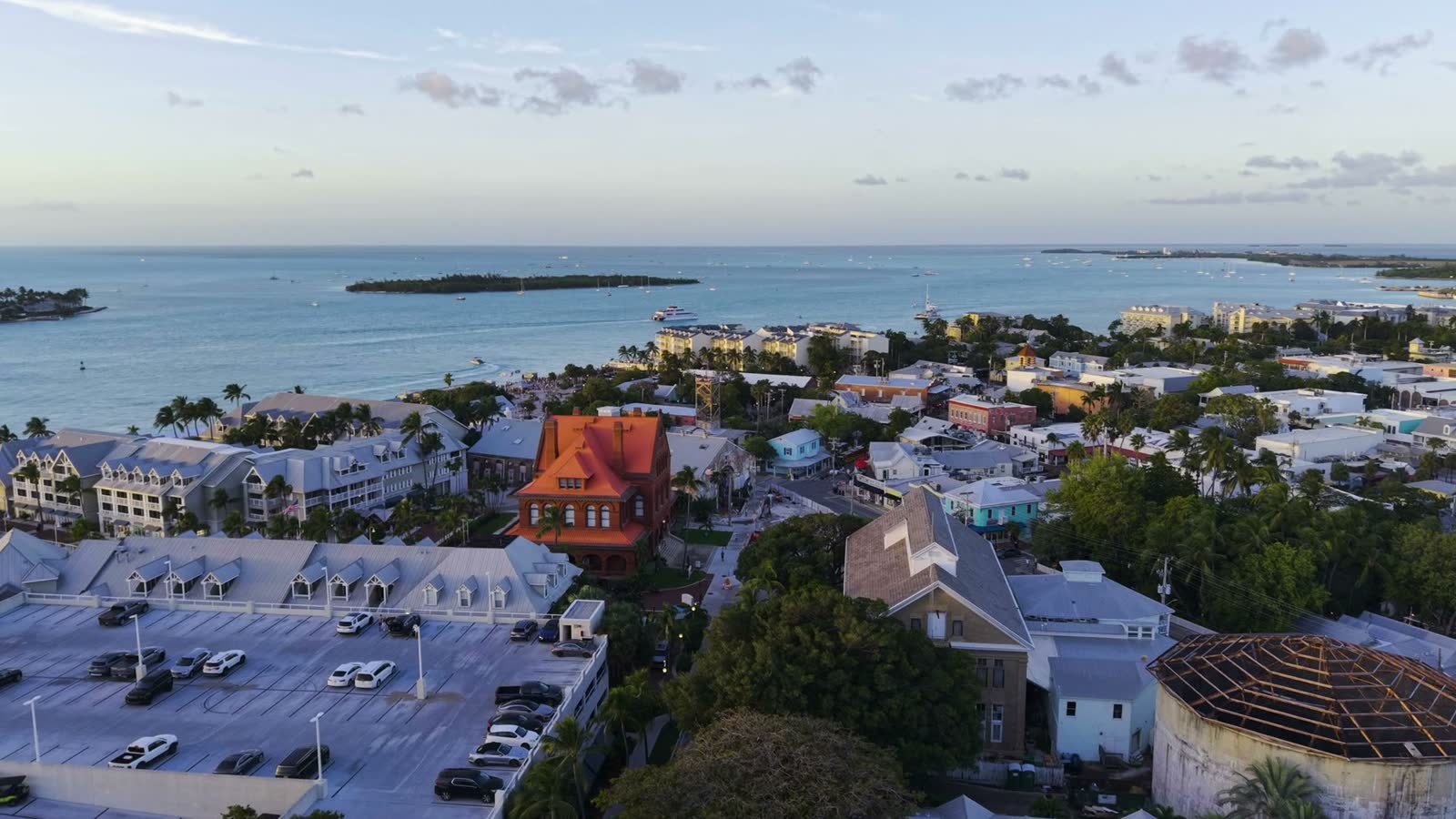 aerial-view-over-colorful-buildings-in-key-west-g.mp4