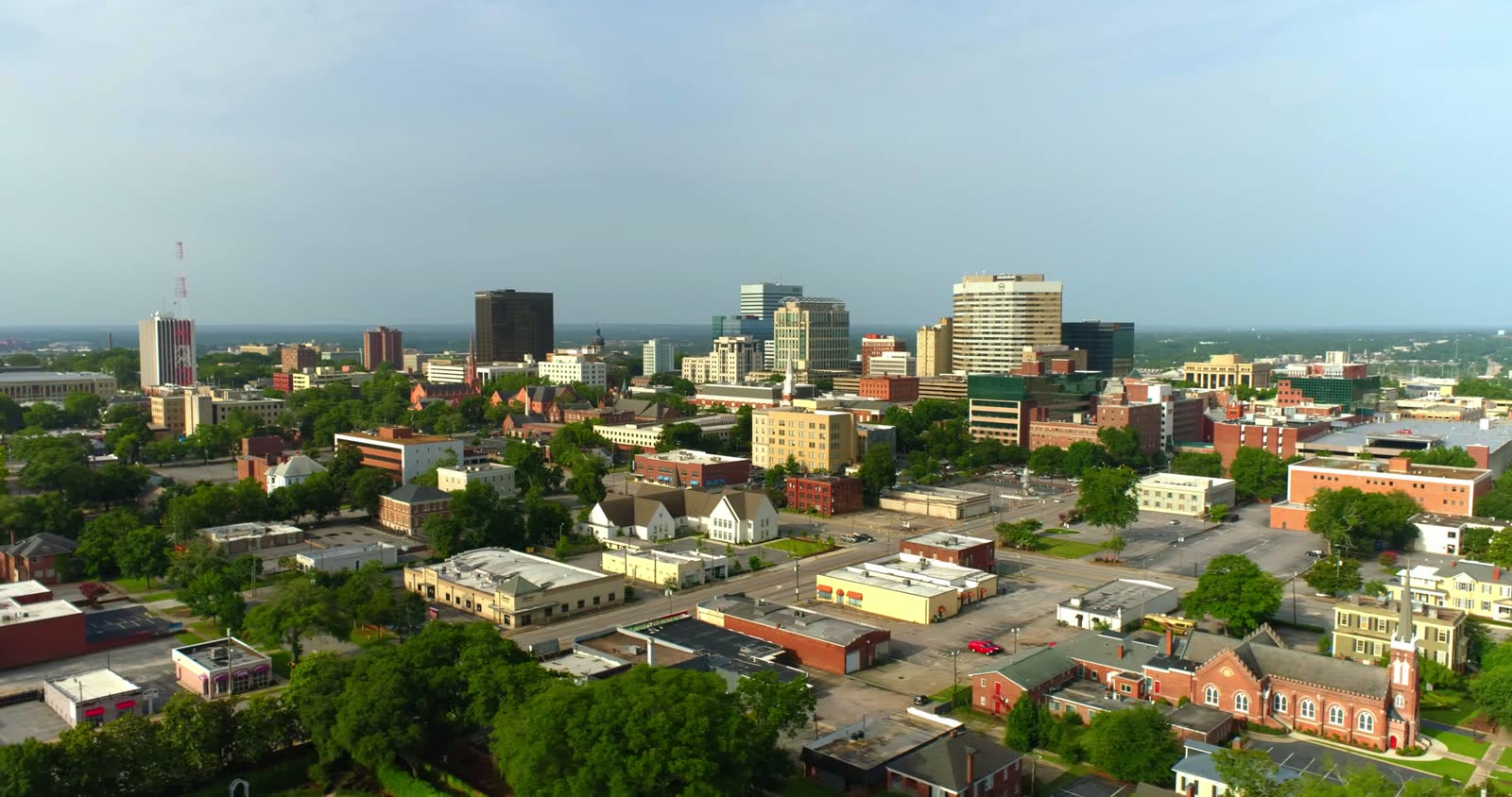 columbia-south-carolina-city-skyline-aerial-dron.mp4