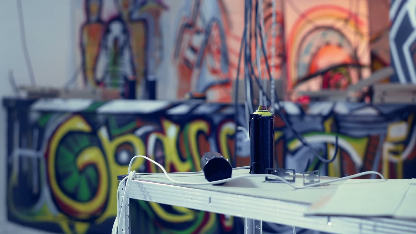 graffiti-art-supplies-in-urban-interior-studio.mp4