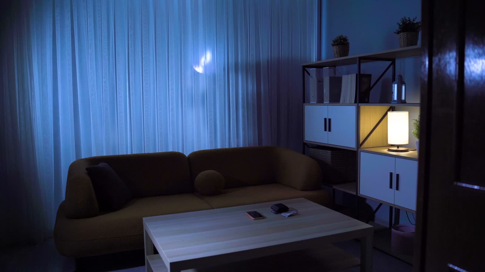 thief-steals-cash-in-darkened-home-at-night.mp4