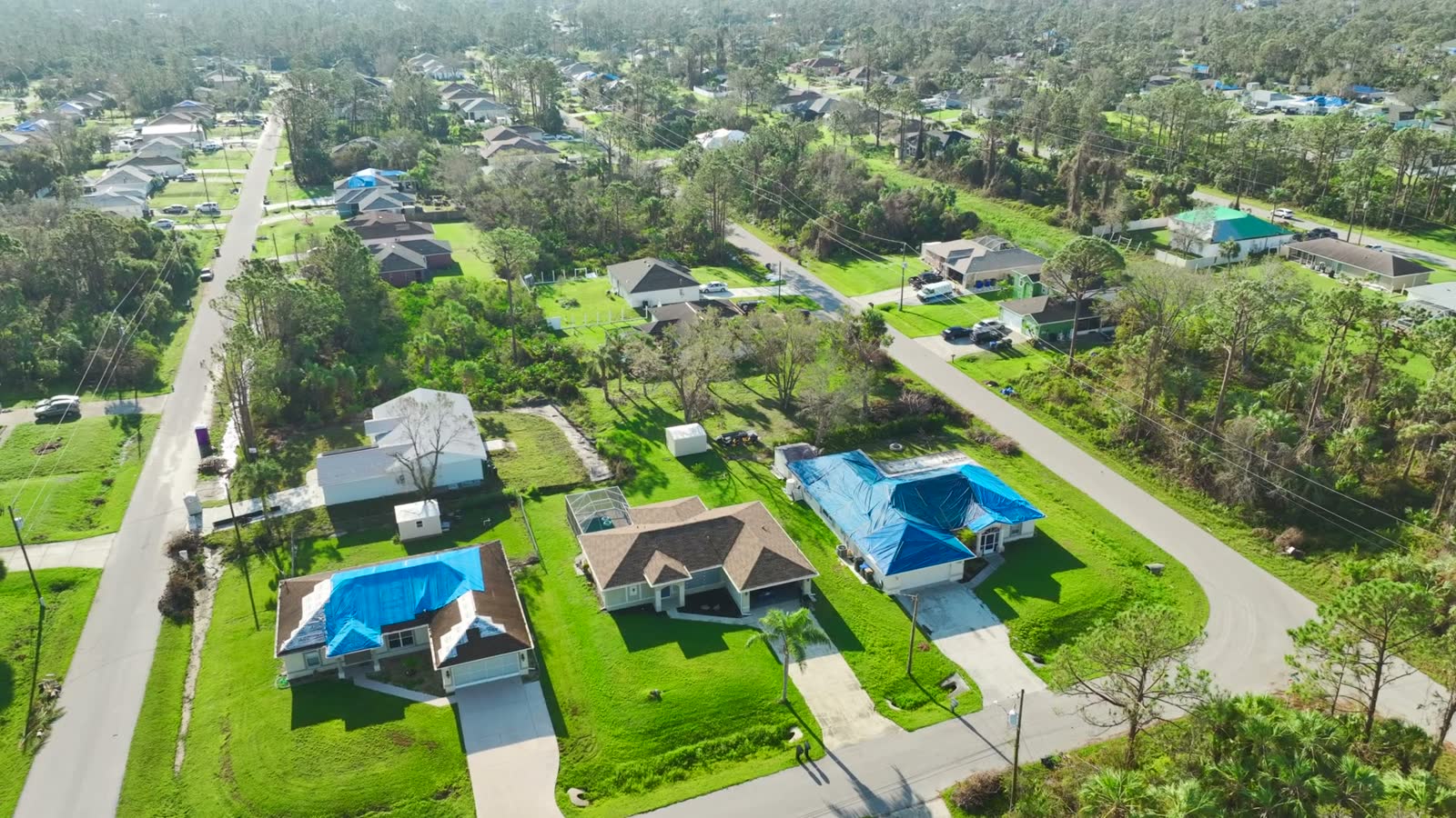 top-view-of-leaking-house-roofs-covered-with-prote.mp4