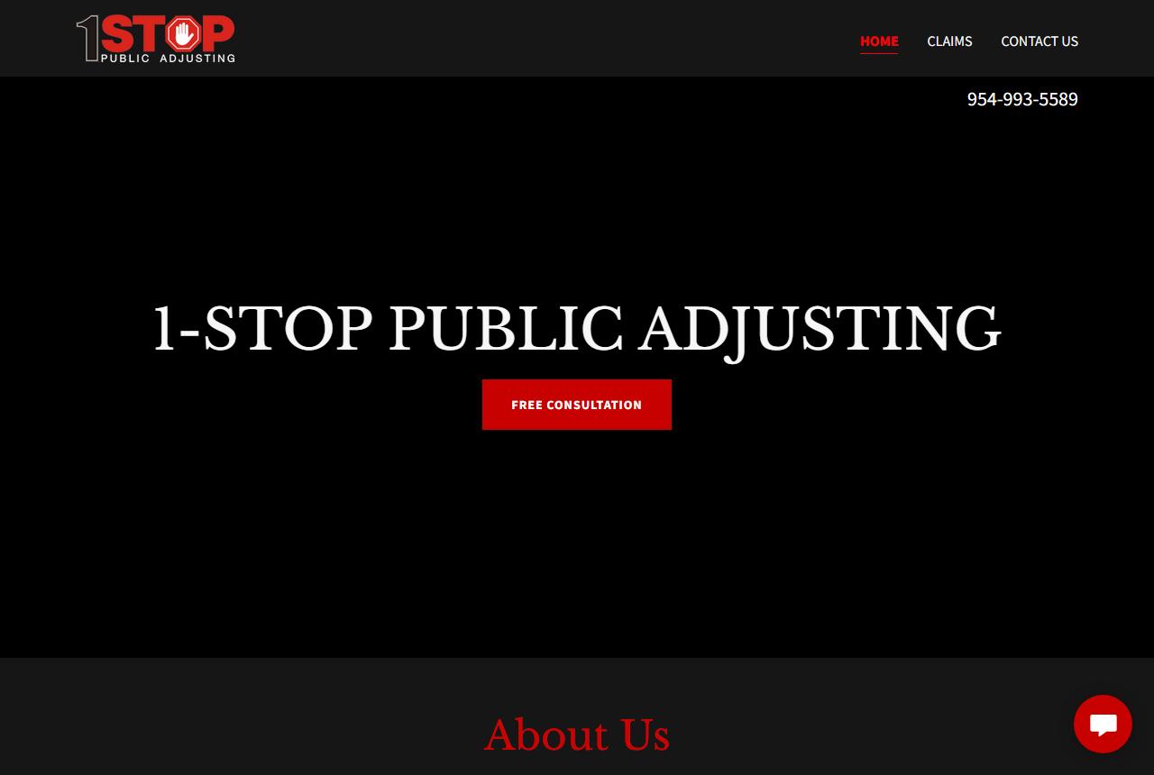 1-Stop Public Adjusting Services Inc website