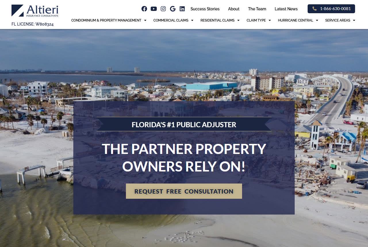 Altieri Insurance Consultants website