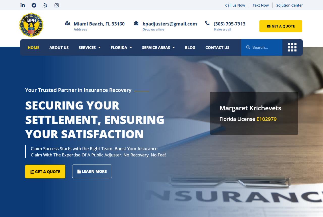 Best Public Adjusters Inc website