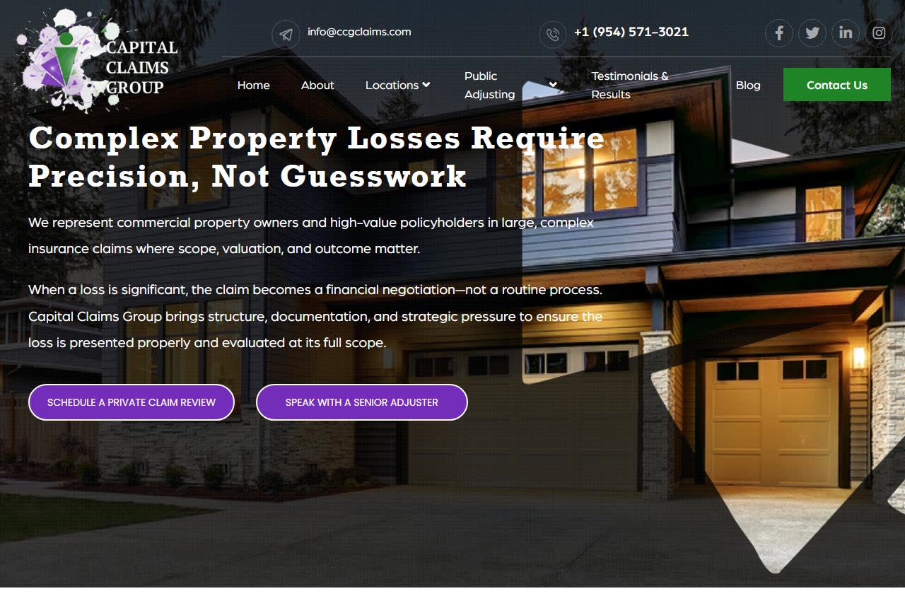Capital Claims Group website