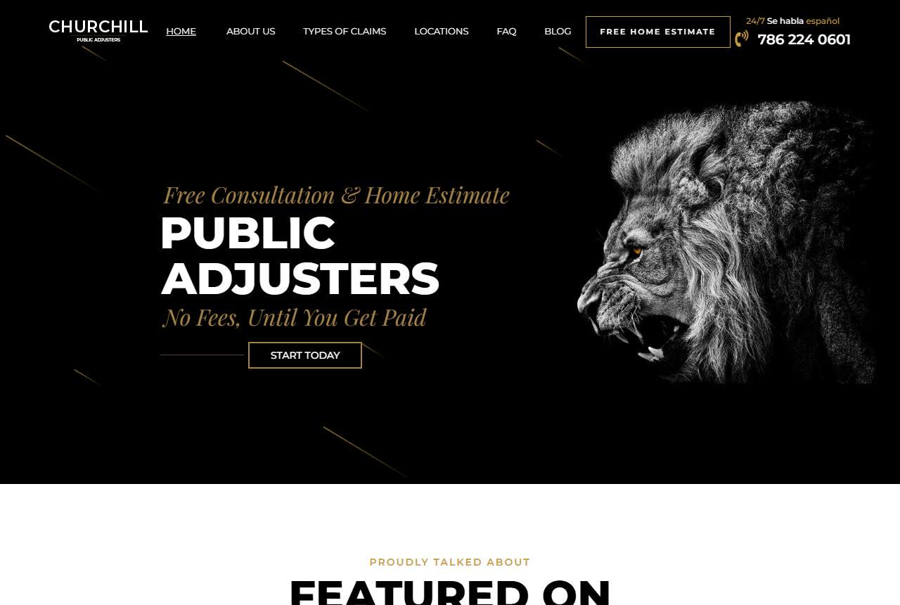 Churchill Public Adjusters website