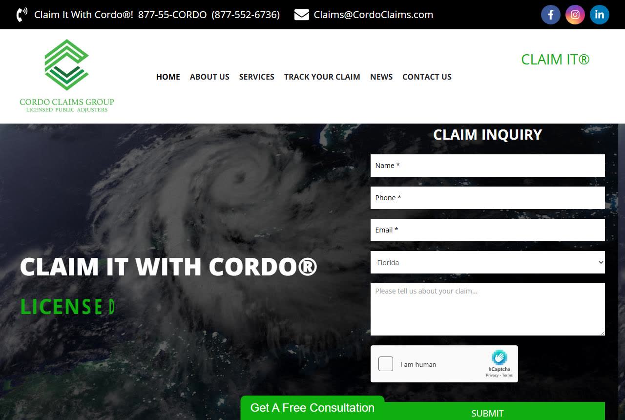Cordo Claims Group website