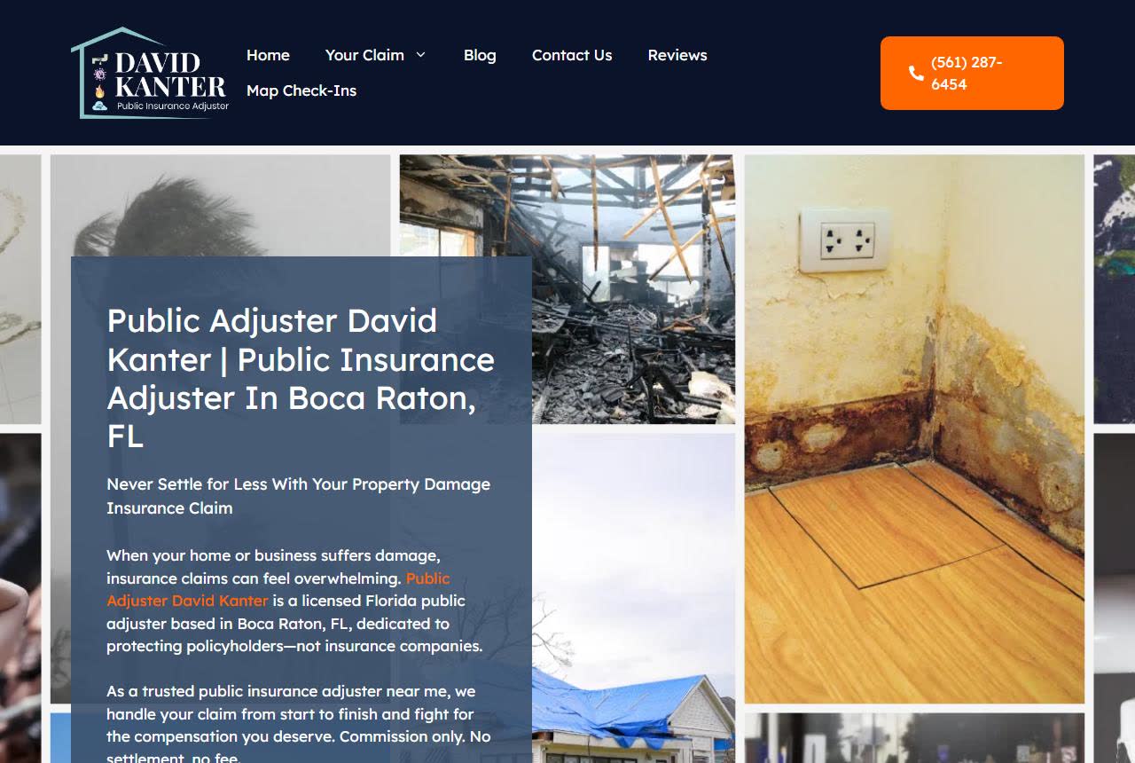 David Kanter Public Adjuster website