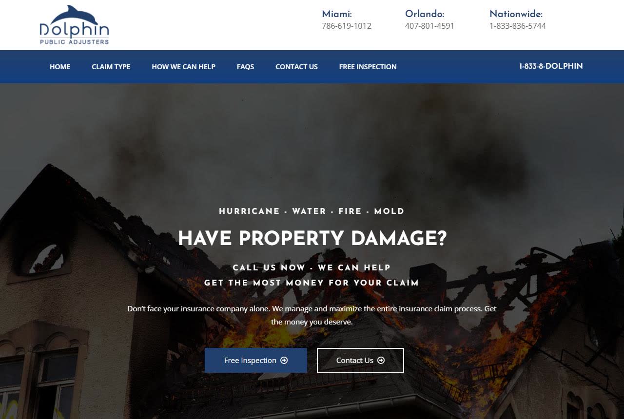 Dolphin Public Adjusters website