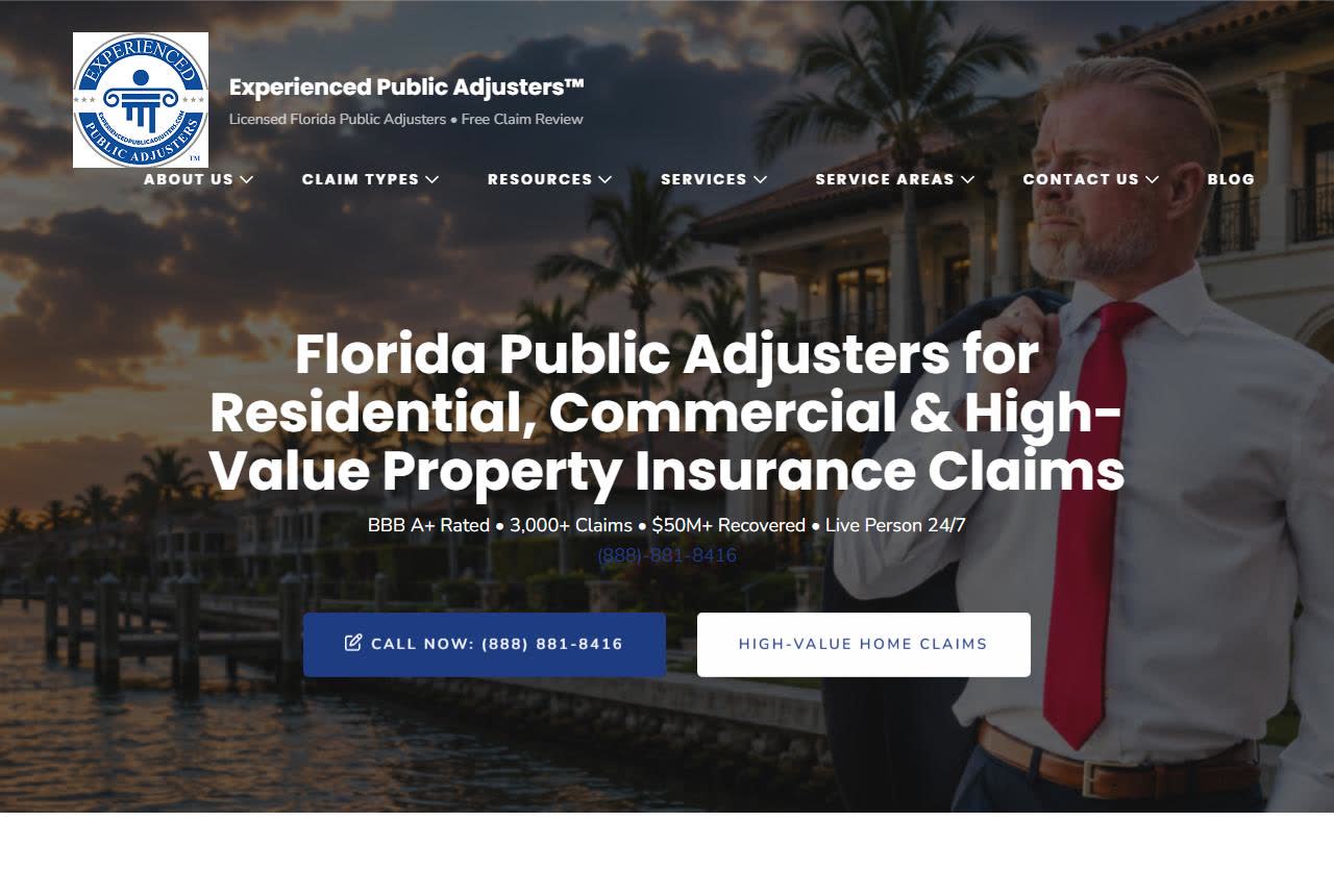 Experienced Public Adjusters, LLC website
