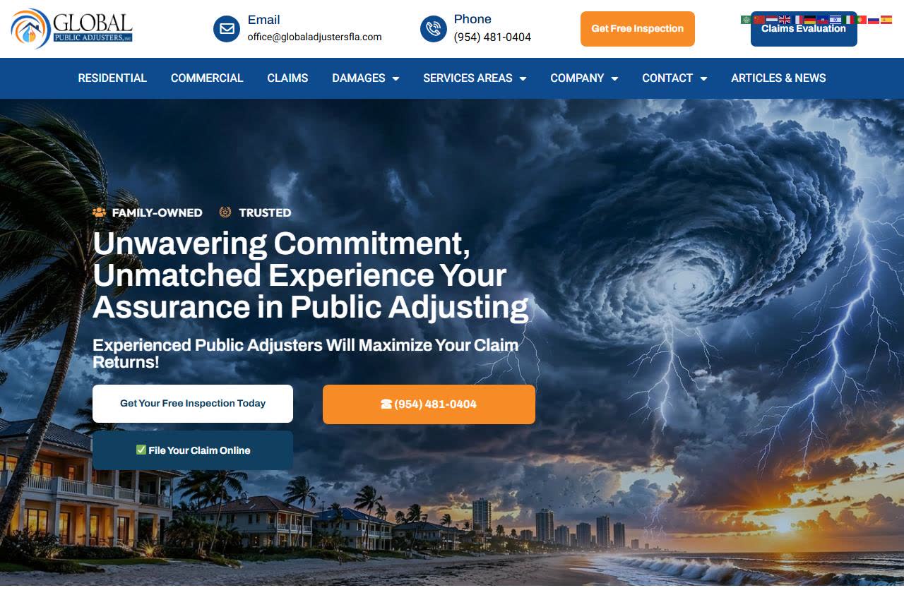 Global Public Adjusters Miami website