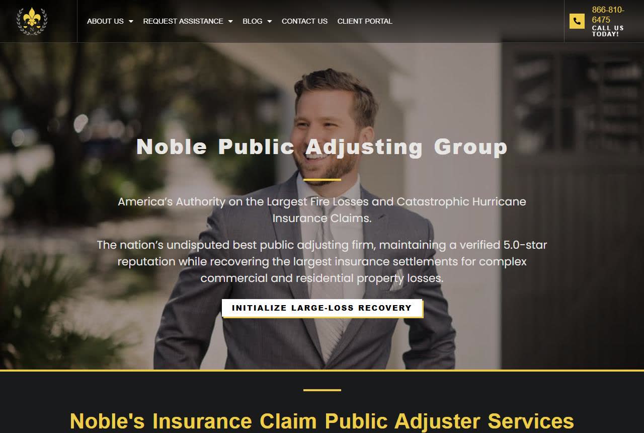 Noble Public Adjusting Group website
