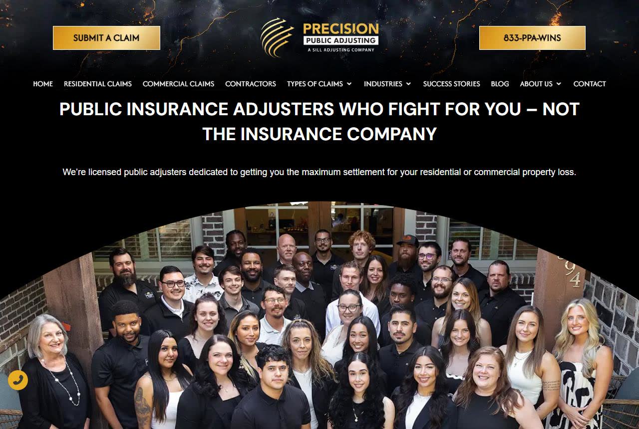 Precision Public Adjusting website