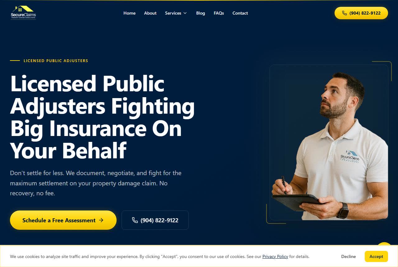Secure Claims Group website