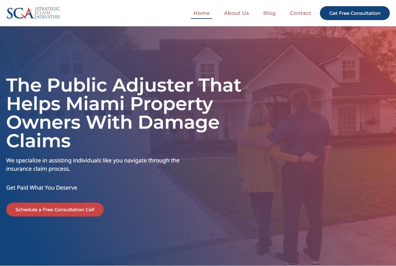 Strategic Claim Adjusters website