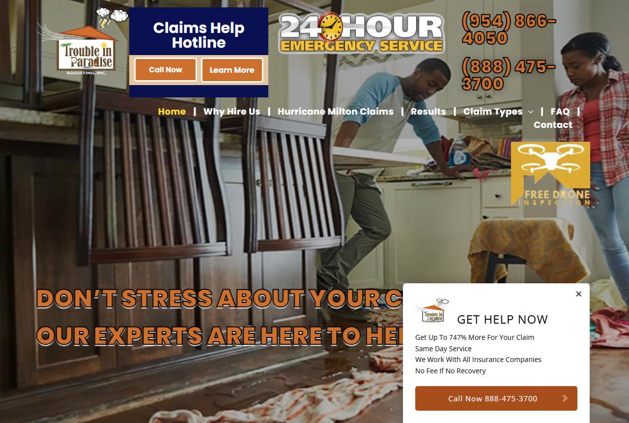 Trouble In Paradise Adjusting, Inc website