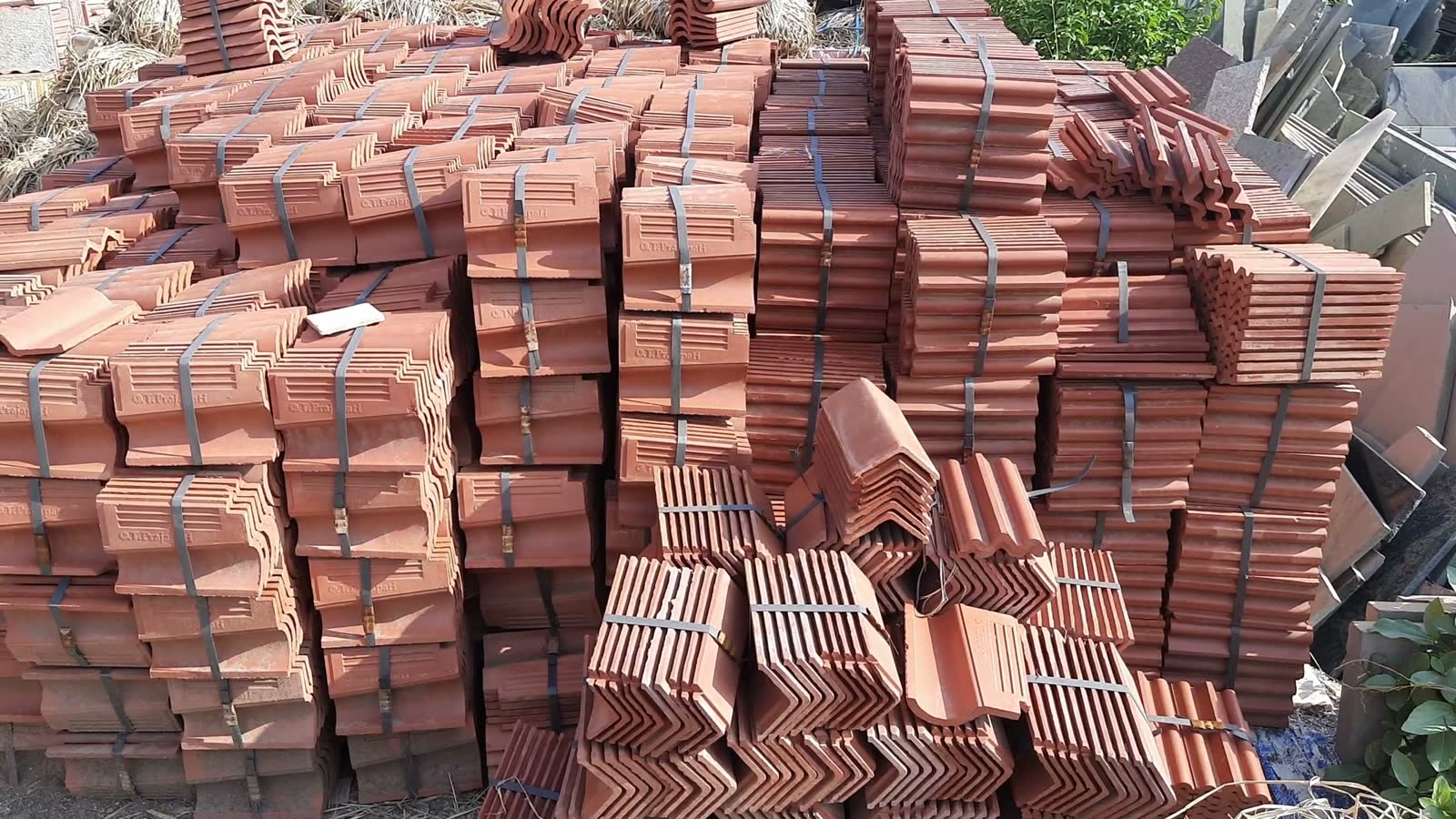 stack-red-roof-tiles-raw-material-for-industrial.mp4