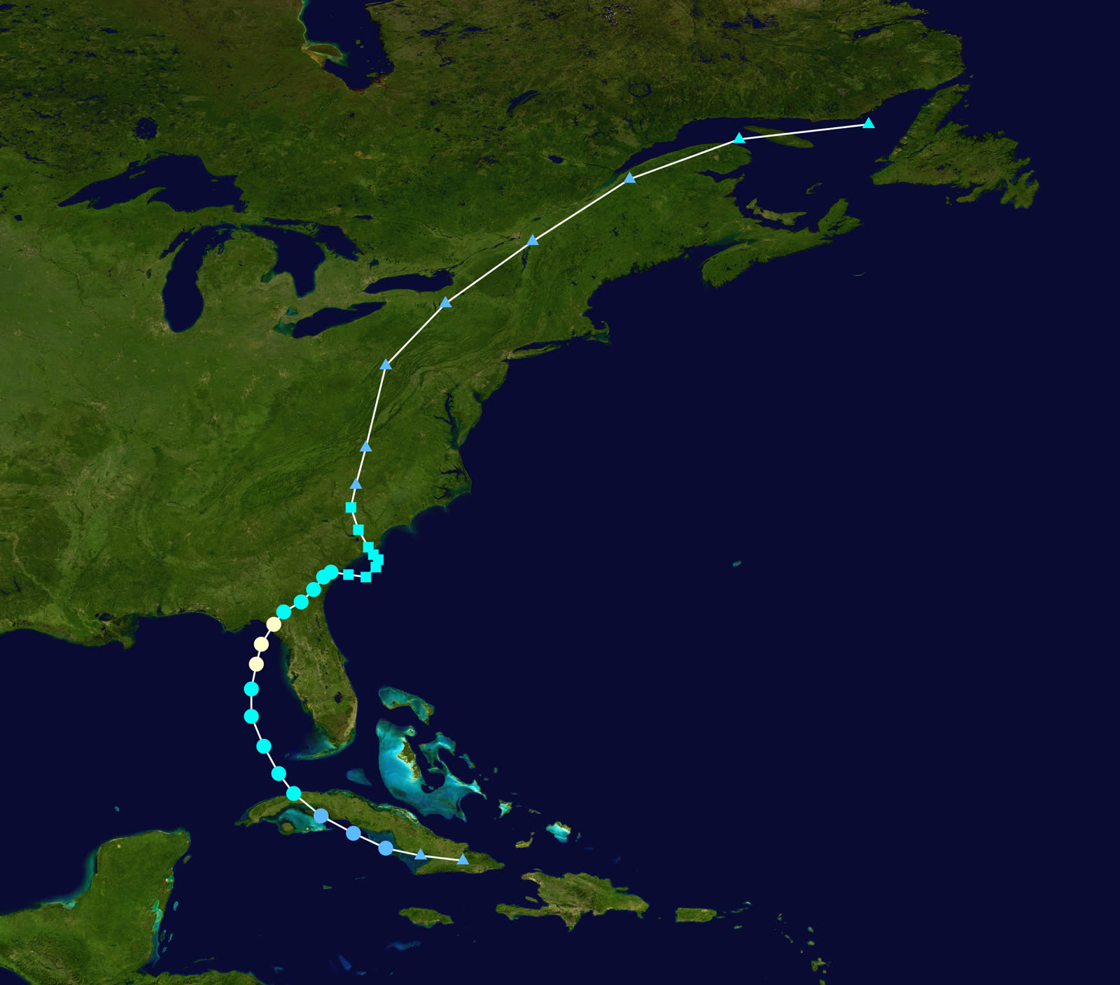 Best track of Hurricane Debby, August 3-9, 2024 — the stall off the Georgia-Carolina coast drove the flood disaster