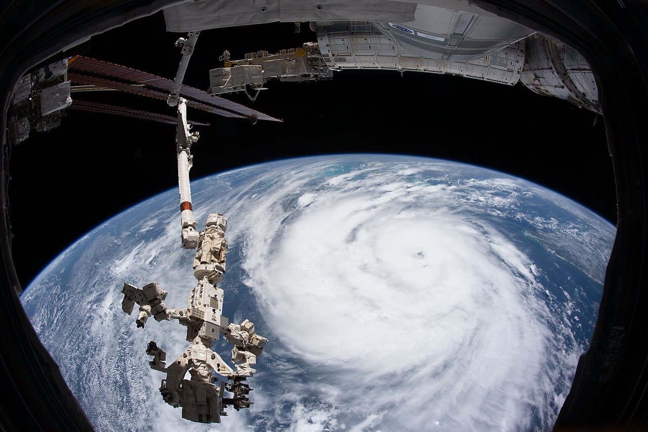Ida over the Gulf of Mexico from the International Space Station, August 28, 2021