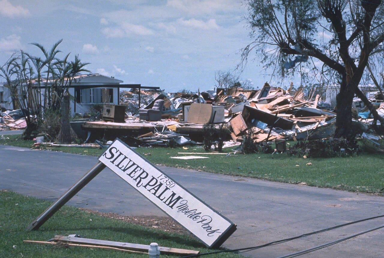 Silver Palm mobile home park, Miami-Dade — about 99 percent of Homestead's mobile homes were destroyed