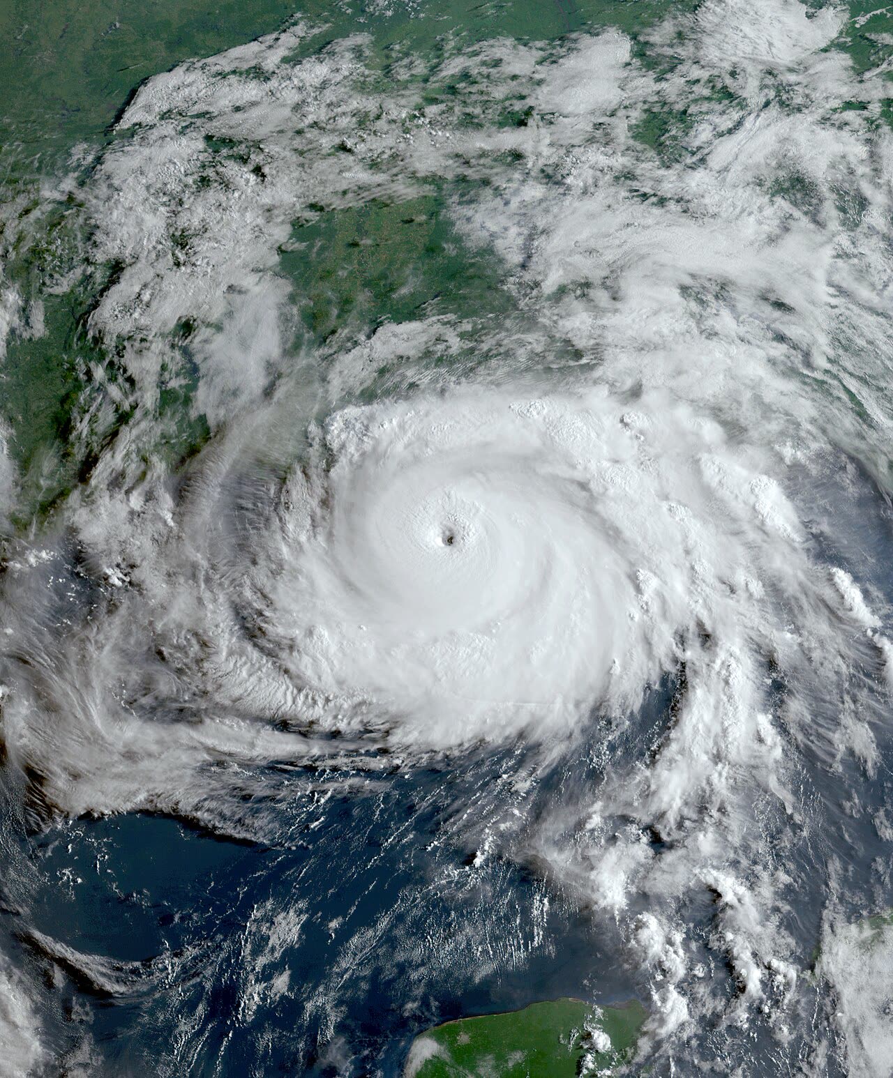 Ida at Category 4 intensity approaching Port Fourchon on the morning of landfall, August 29, 2021